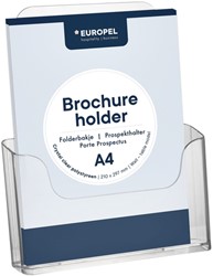 Folderhouder Europel A4 acryl capaciteit 41mm