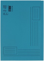 Dossieromslag A4 zichtrand blauw