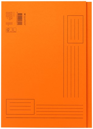 Dossieromslag A4 zichtrand oranje