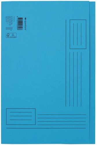 Dossieromslag folio zichtrand blauw