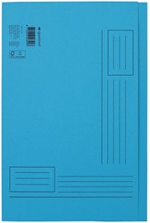 Dossieromslag folio zichtrand blauw