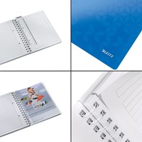 Notitieboek Leitz WOW A5 spiraal lijn pp blauw-2