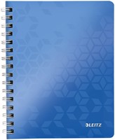 Notitieboek Leitz WOW A5 spiraal lijn pp blauw