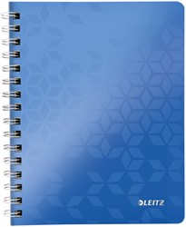Notitieboek Leitz WOW A5 spiraal lijn pp blauw
