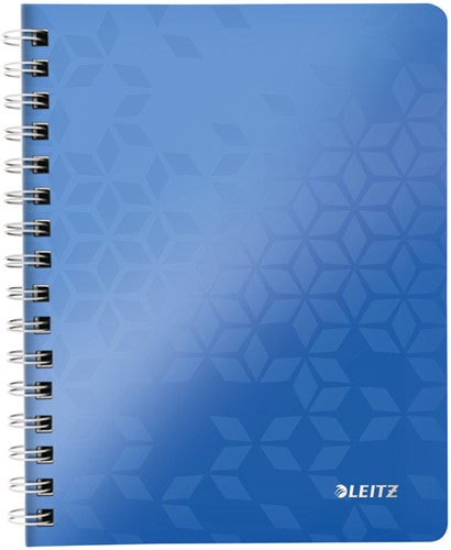 Notitieboek Leitz WOW A5 spiraal lijn pp blauw