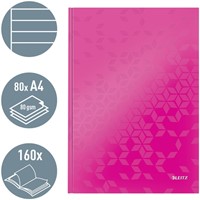 Notitieboek Leitz WOW A4 lijn roze-1