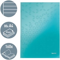 Notitieboek Leitz WOW A4 lijn ijsblauw-1