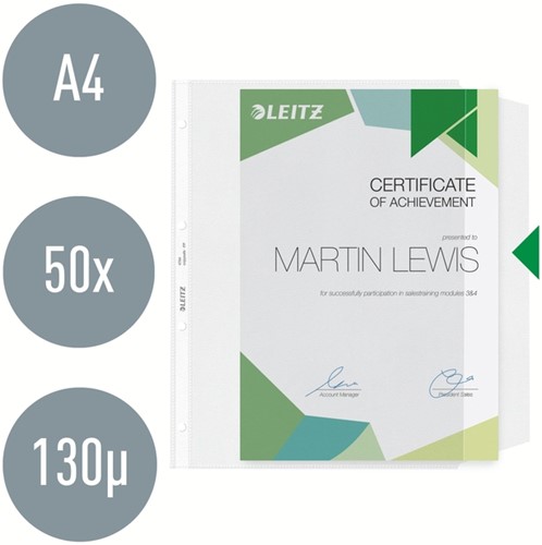 Showtas Leitz 4764 A4 4R PP 0.12mm nerf met klep ds/50-2