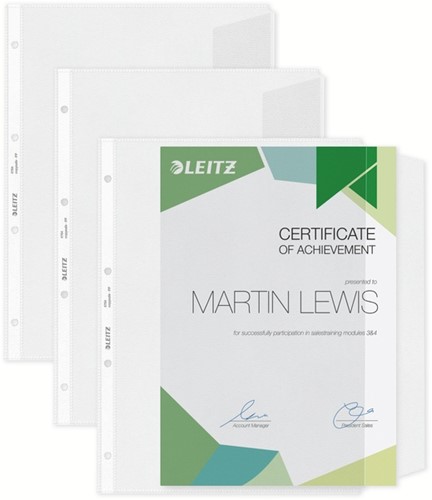 Showtas Leitz 4764 A4 4R PP 0.12mm nerf met klep ds/50-3