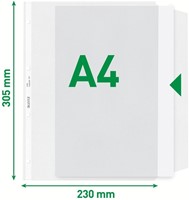 Showtas Leitz 4764 A4 4R PP 0.12mm nerf met klep ds/50-6