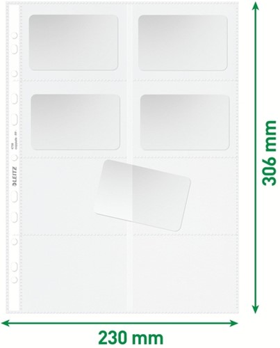 Showtas Leitz visitekaart A4 PP transparant pk/10-2