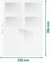 Showtas Leitz visitekaart A4 PP transparant pk/10-5