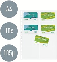 Showtas Leitz visitekaart A4 PP transparant pk/10-7