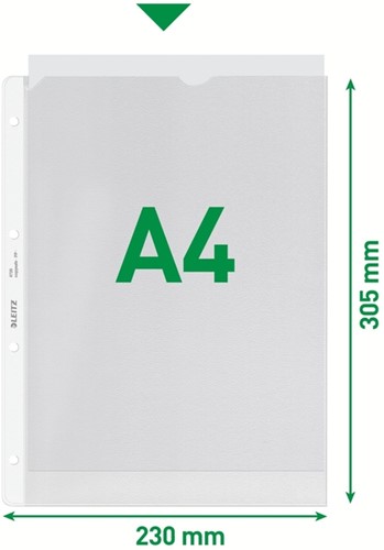 Showtas Leitz A4 4R PP 0.13mm transparant ds/100-2