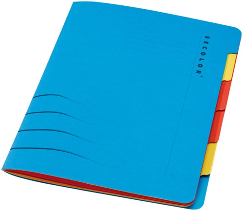 Sorteermap Secolor sixtab blauw