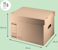 Archief- en transportdoos met deksel Leitz Premium 335x280x440mm natuurbruin-4