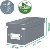 Opbergbox Leitz WOW Click & Store CD 127x124x320mm zwart-5