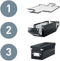 Opbergbox Leitz WOW Click & Store 200x148x250mm zwart-1
