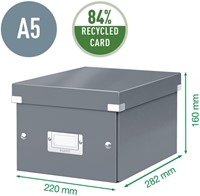 Opbergbox Leitz WOW Click & Store 200x148x250mm zwart-4