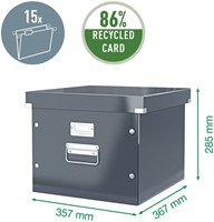 Hangmappenbox Leitz WOW Click & Store 320x240x335mm zwart-3