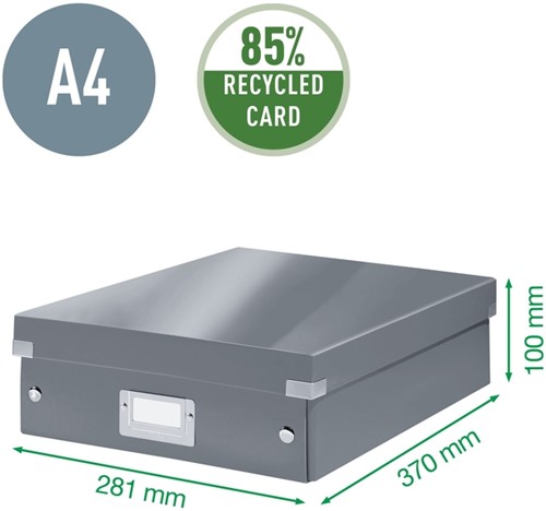 Opbergbox Leitz WOW Click & Store 280 x100 x370 mm zwart-3