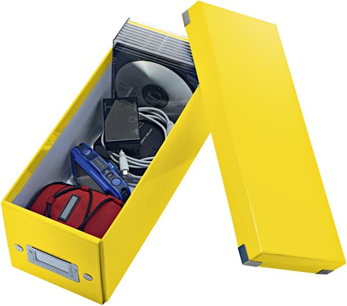 CD-box Leitz WOW Click & Store 143 x 136 x 352 mm geel-2