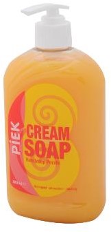 Handzeep Piek met pompje cream soap perzik 500ml ds/20