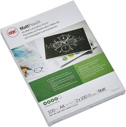 Lamineerhoes 216x303mm 2x100mic GBC A4 mat ds/100
