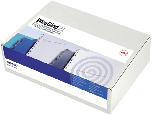 Bindruggen Wirebind 21r  8mm zilver ds/100