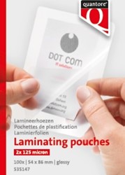 Lamineerhoes  54x 86mm 2x125mic Quantore ds/100