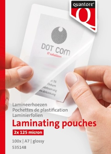 Lamineerhoes  80x111mm 2x125mic Quantore A7 ds/100