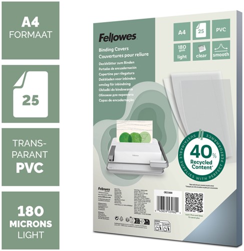 Voorblad Fellowes A4 PVC 180micron 25stuks-2