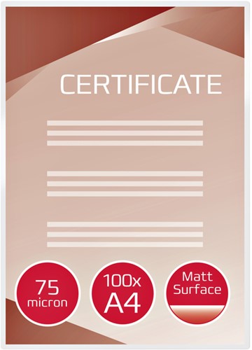 Lamineerhoes 216x303mm 2x 75mic GBC A4 mat ds/100-2