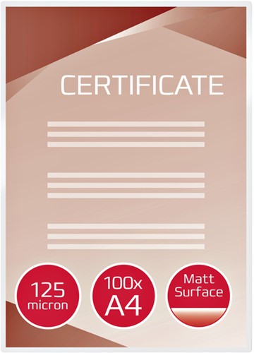 Lamineerhoes 216x303mm 2x125mic GBC A4 mat ds/100-2