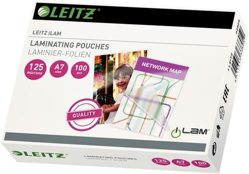 Lamineerhoes Leitz A7 2x125micron EVA 100stuks