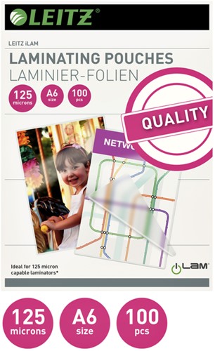 Lamineerhoes Leitz A6 2x125micron EVA 100stuks