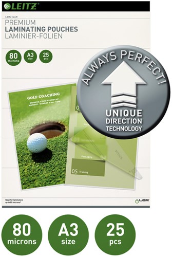 Lamineerhoes Leitz ILAM A3 2x80micron 25stuks-2