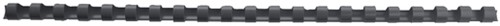 Bindruggen 21r.  6mm zwart ds/100-3