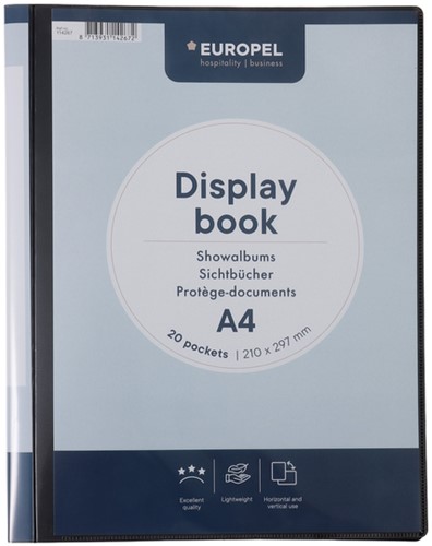 Showmap Europel frontview A4 20 tassen antraciet-2