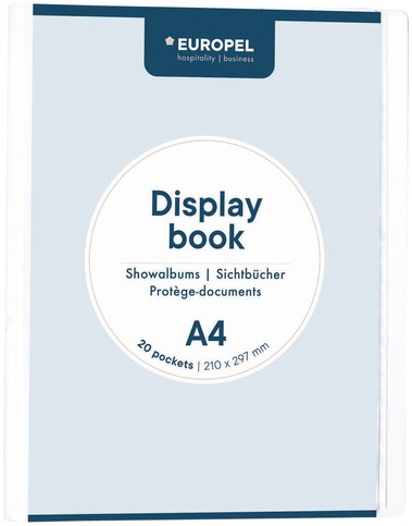 Showmap Europel frontview A4 20-tassen wit