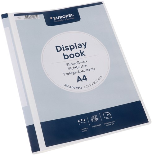 Showmap Europel frontview A4 20-tassen wit