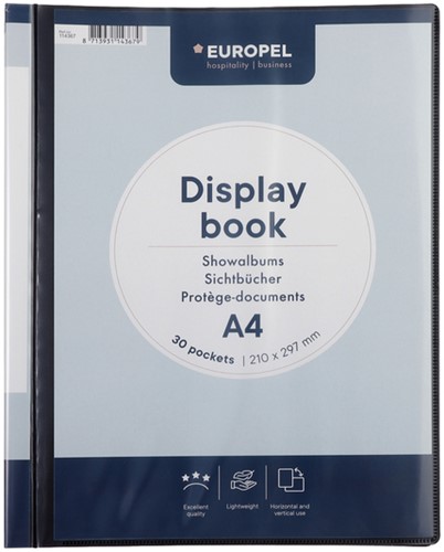 Showmap Europel frontview A4 30 tassen antraciet-2