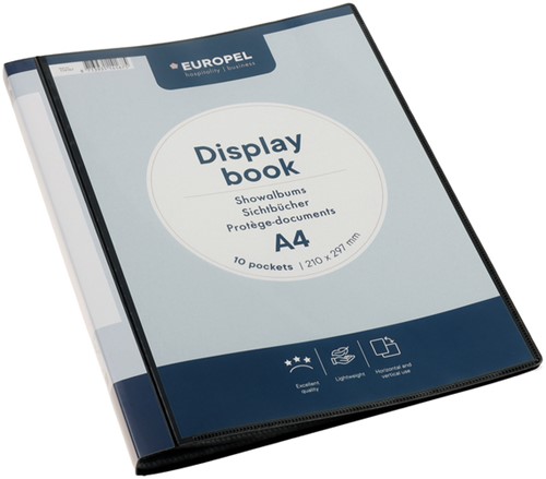 Showmap Europel frontview A4 10-tassen antraciet