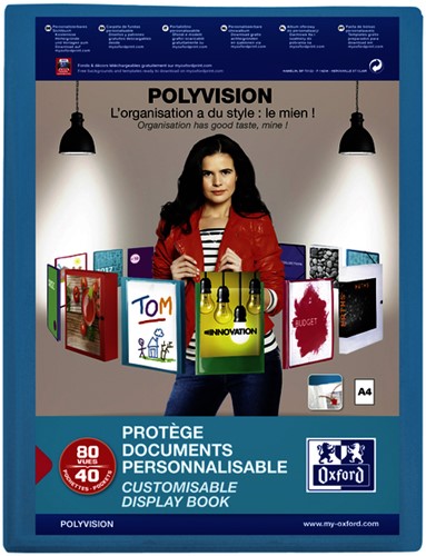 Showalbum A4 Elba Polyvision 40 tas blauw