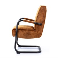 Vergaderstoel, sledeframe zwart, Adore cognac-2