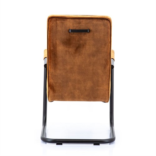 Vergaderstoel, sledeframe zwart, Adore cognac-3