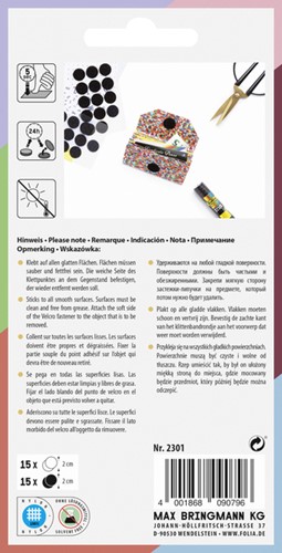 Klittenband stippen Folia pak/30-3