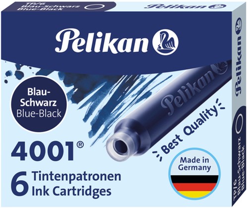 Inktpatronen Pelikan 4001 bl/zw ds/6