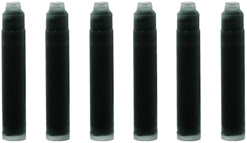 Inktpatronen Waterman Internationaal zwart ds/6-2