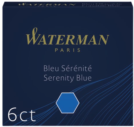 Inktpatronen Waterman Internationaal floridablauw ds/6